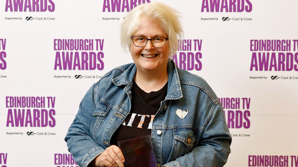 Салли Уэйнрайт на церемонии вручения наград Edinburgh TV Awards