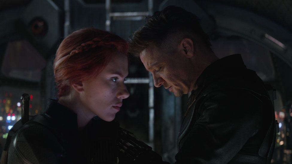 Scarlett Johansson and Jeremy Renner in Avengers: Endgame