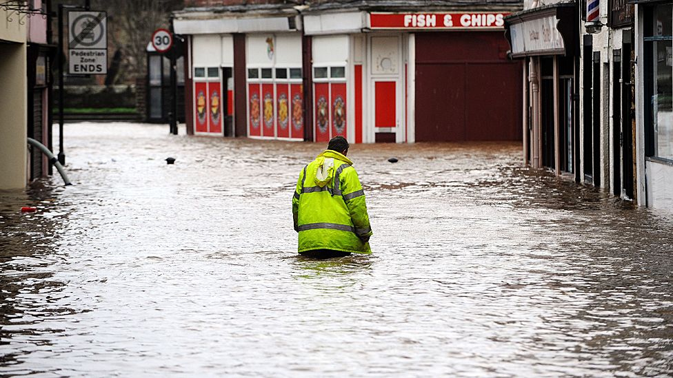 Man in floods