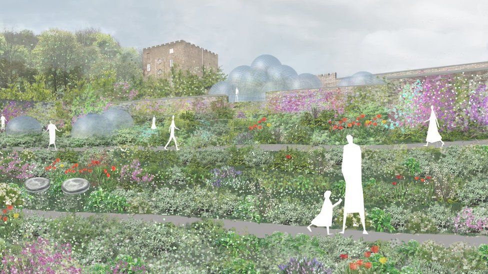 Artists impressions shows domes in the garden