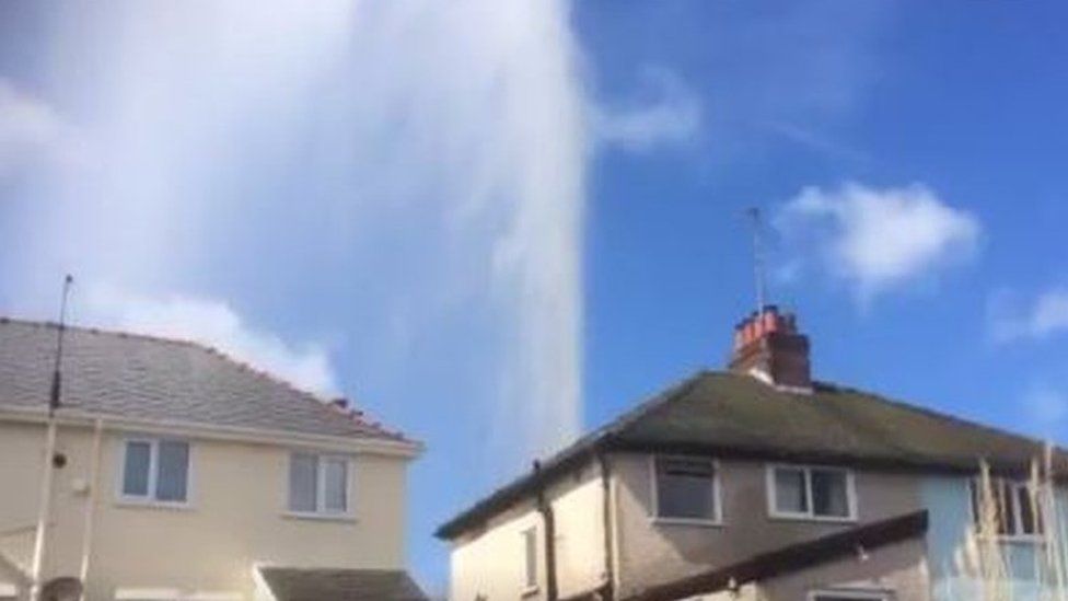 Residents have been evacuated from four homes following the burst