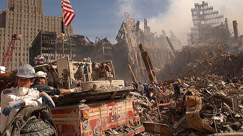 Hundreds of firefighters were sent to the World Trade Center within minutes of the first plane hitting the twin towers