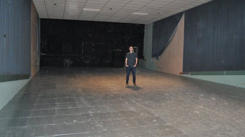 Tom Scrivens in the former Odeon cinema, Ipswich