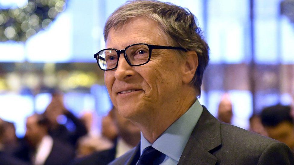 Bill Gates looks into the distance