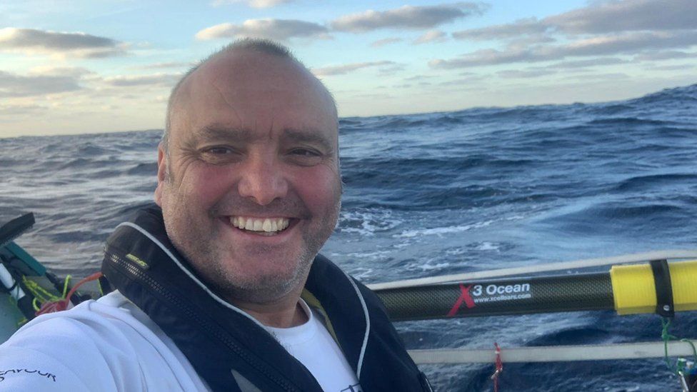 Lee Spencer: Amputee Marine from Devon breaks Atlantic row record - BBC ...