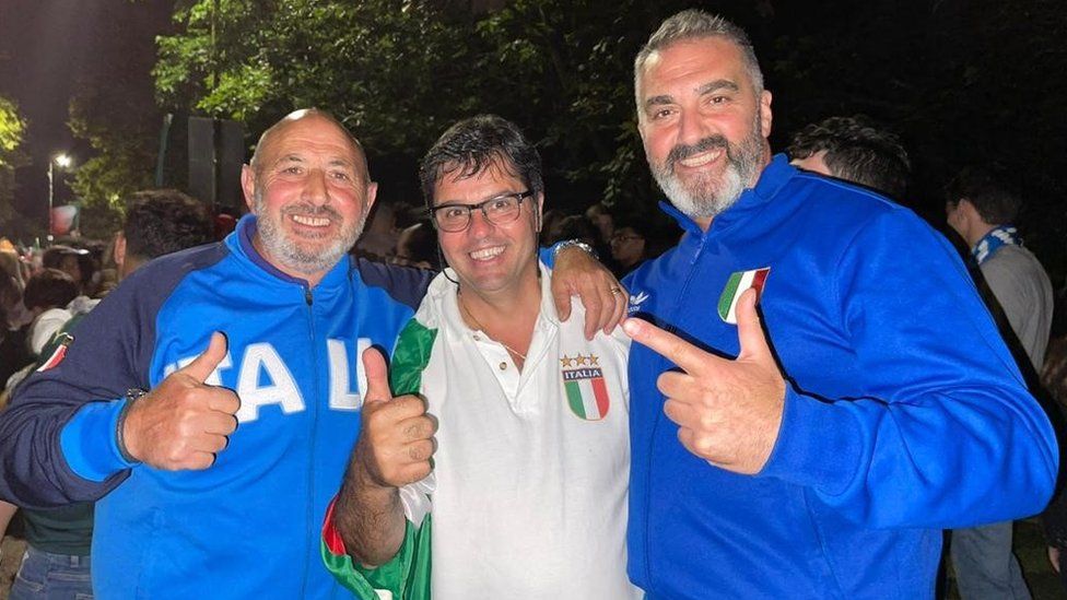 Liberato Lionetti with his friends