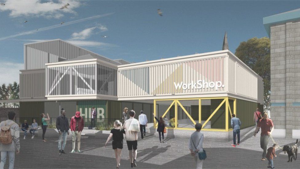 Shipping containers 'innovation hub' in Cheltenham