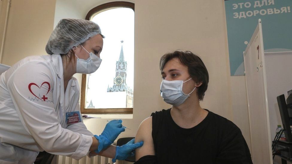 Vaccination centre in Moscow