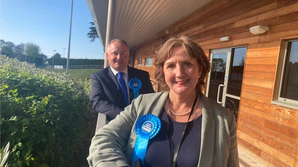 Welsh Conservative Janet Finch-Saunders and Darren Miller