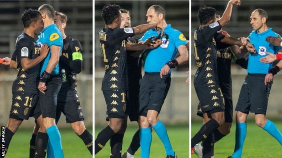 Gelson Martins: Monaco winger banned for six months for pushing referee ...