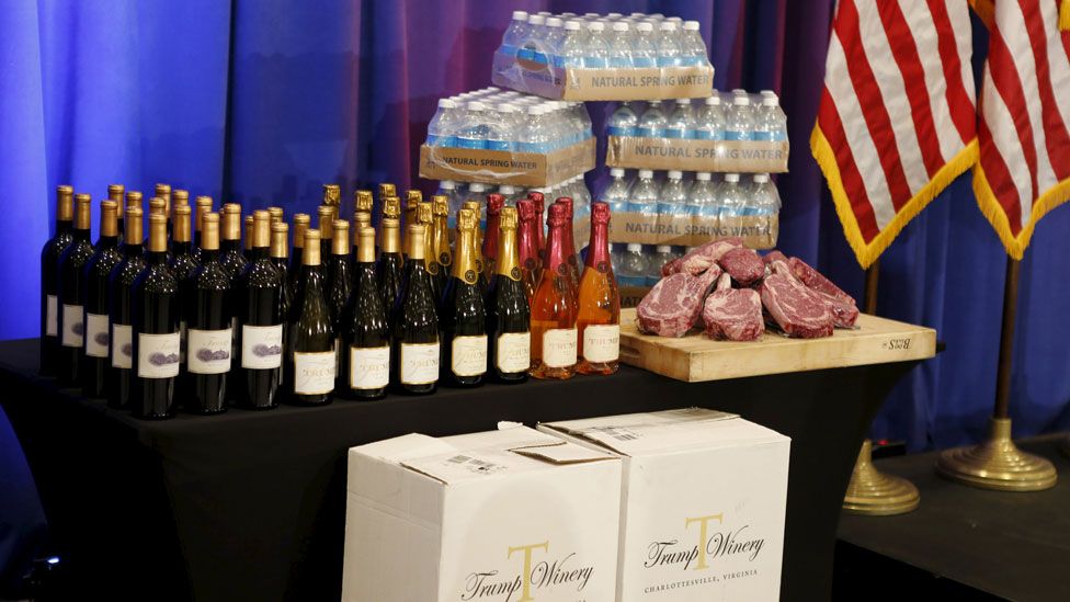 Trump meat and wine