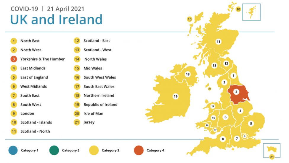 Category map of UK and Republic of Ireland