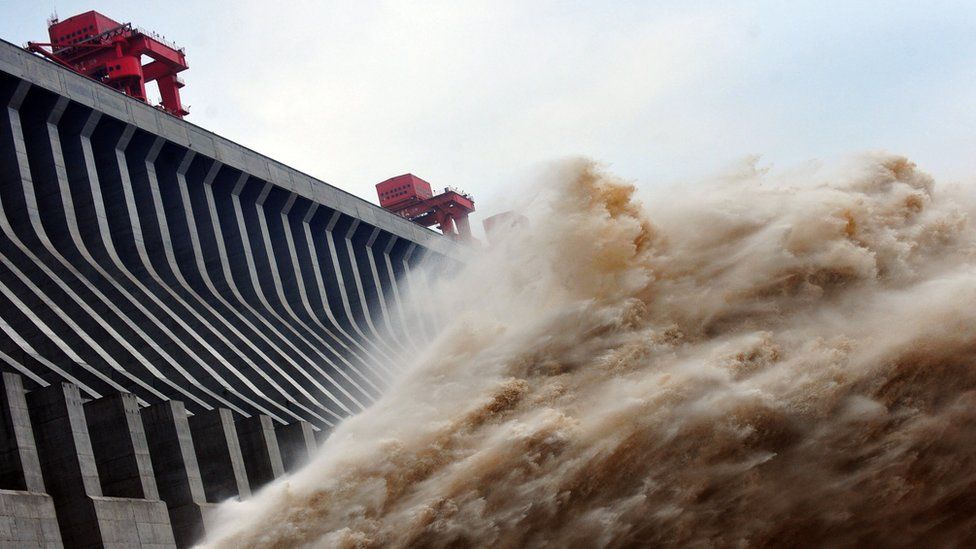 Water released from the Three Gorges Dam