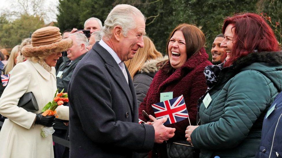King Charles and Queen Consort Camilla greeting crowds in Colchester