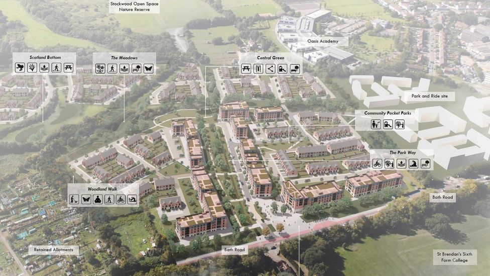 The proposed housing site is next to the Brislington Park and Ride