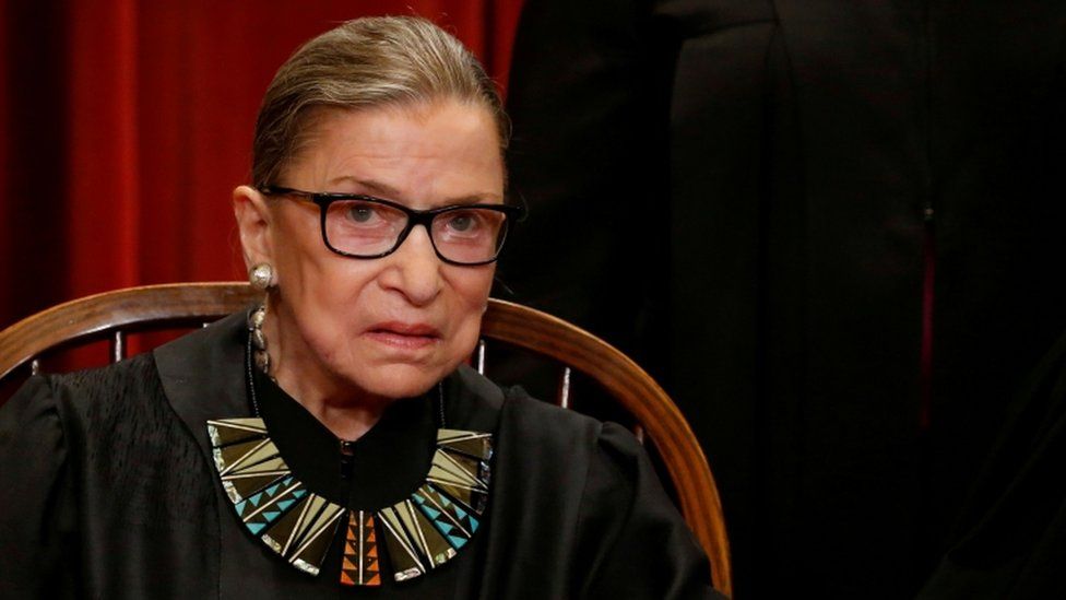 Ruth Bader Ginsburg pictured in 2017