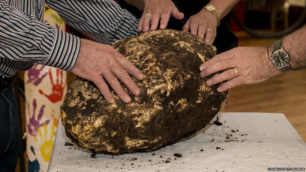 10kgs of 2,000-year-old butter found in a bog in Ireland to go on display - BBC News