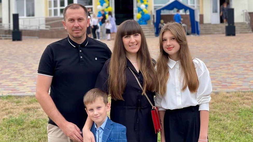 The family back in the Ukraine