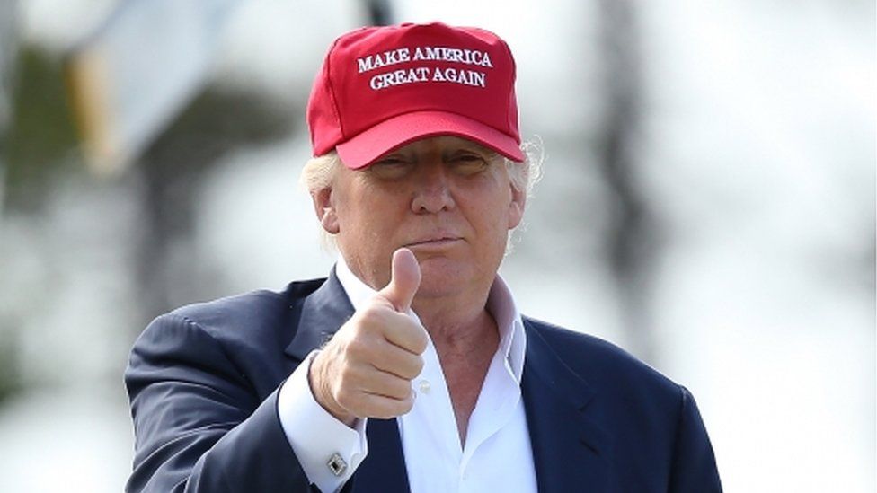 Donald Trump in a MAGA cap