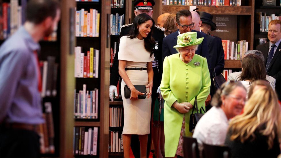 The Queen and duchess on a tour of the Storyhouse