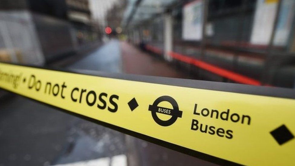 Closed bus stops at Victoria