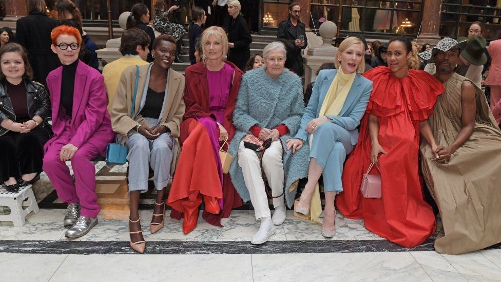 The front row at Roksanda's 2020 London Fashion Week show, hosted at the Foreign and Commonwealth Office