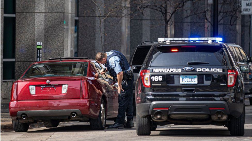 Minneapolis police conducting traffic stop