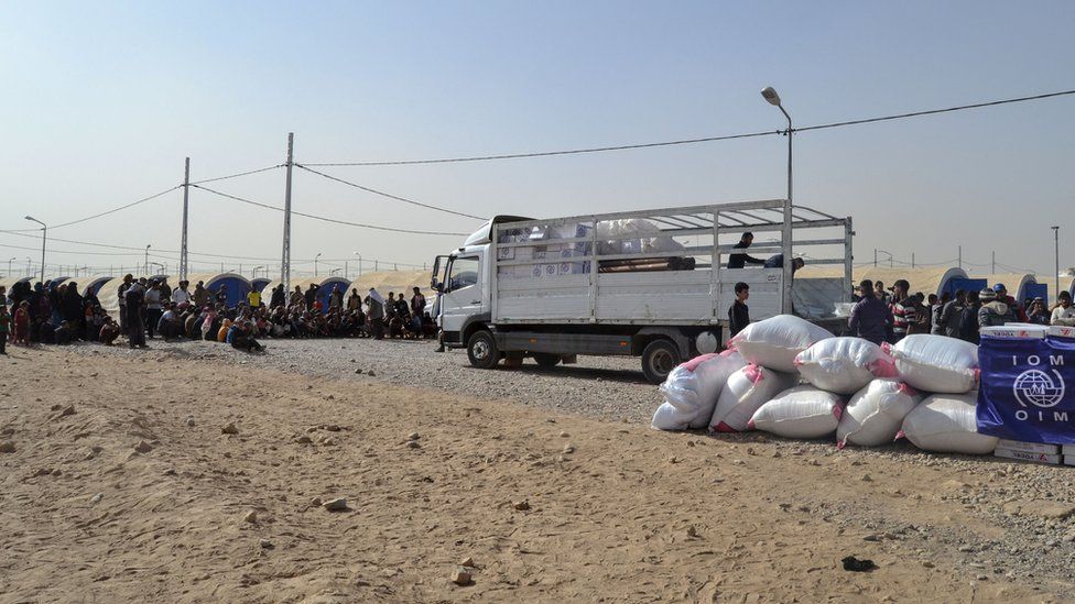 Aid being distributed in Iraq