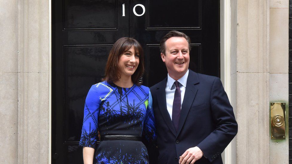 Samantha and David Cameron after the Conservatives' election victory