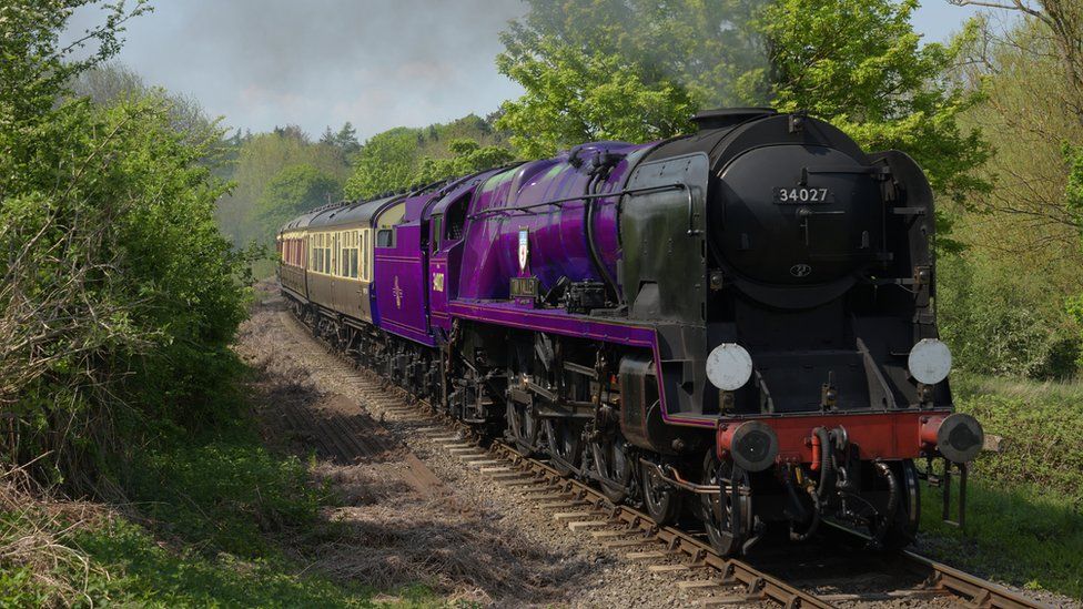 How the train will look when purple