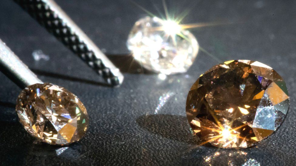 September 23, 2019, Paris, lab-grown diamonds in the headquarters of the Diam-Concept company