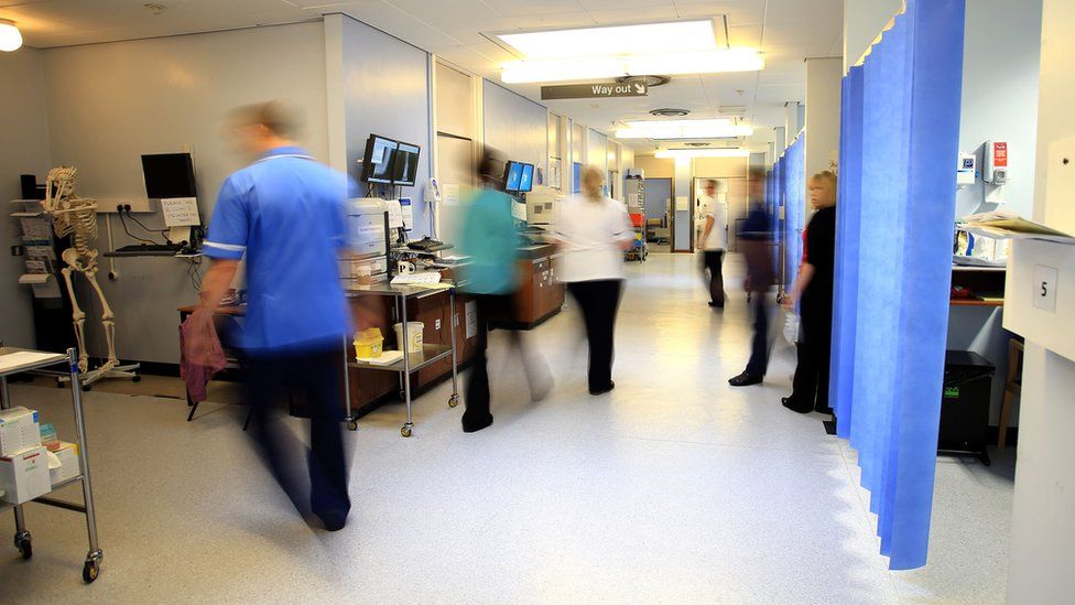 An NHS hospital ward in the UK