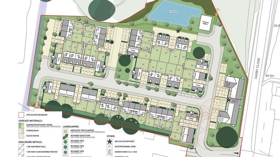 The plans for the playing fields at Moredon Playing fields