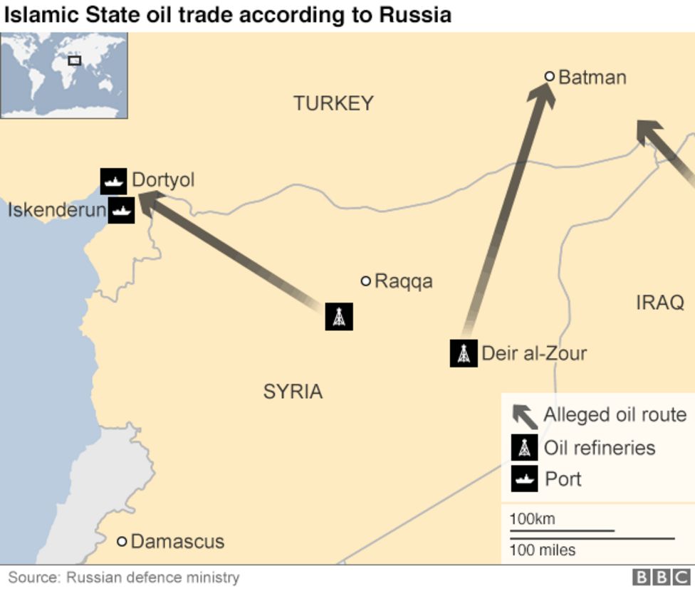 Syria conflict: Russia accuses Erdogan of trading oil with IS - BBC News