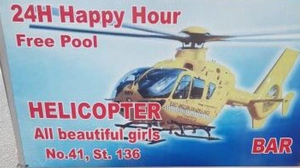 Advert featuring East Anglian Air Ambulance