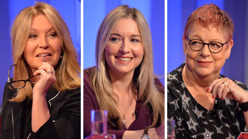 Left-right: Kirsty Young, Victoria Coren Mitchell and Jo Brand