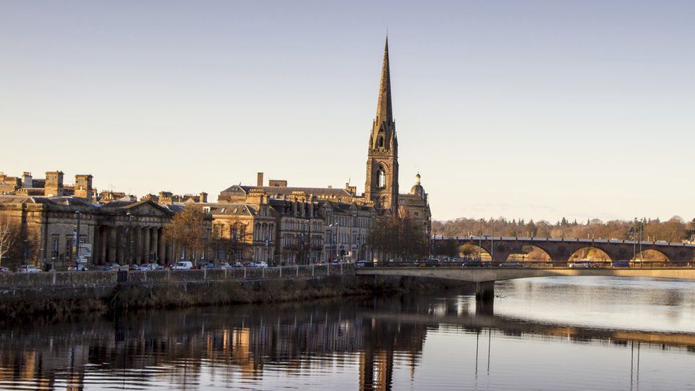View of the River Tay running through Perth