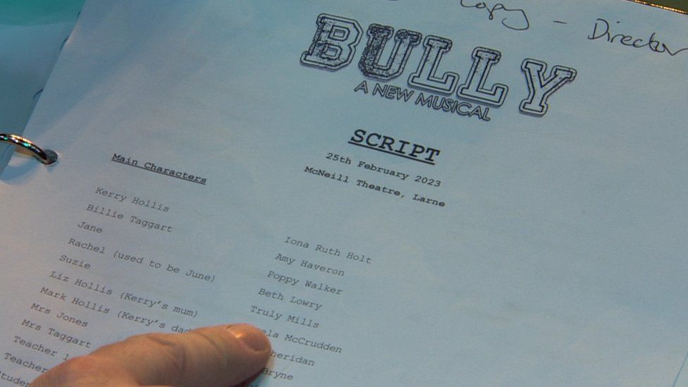 Una copia del guión de Bully - Un nuevo musical