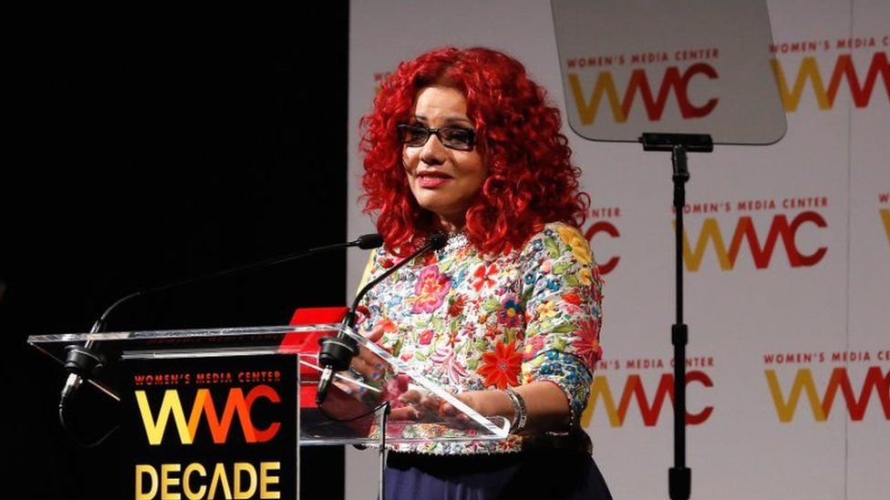 Journalist and honoree Mona Eltahawy speaks onstage during The Women's Media Center 2015 Women's Media Awards on November 5, 2015