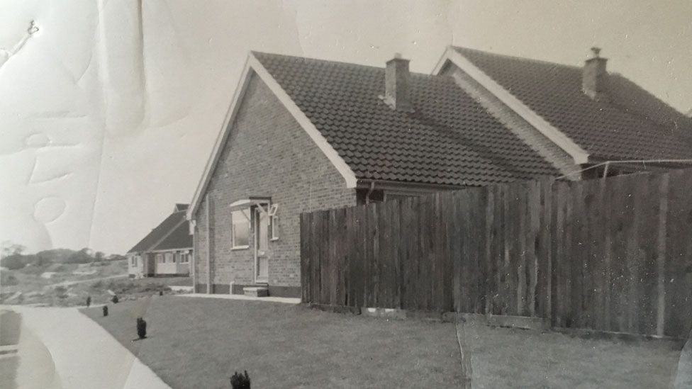 Mr and Mrs Horrex's house in 1970 when the new properties were getting built in the background