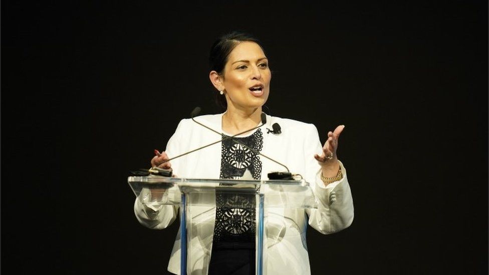Priti Patel at the Police Federation's annual conference on Tuesday 17 May
