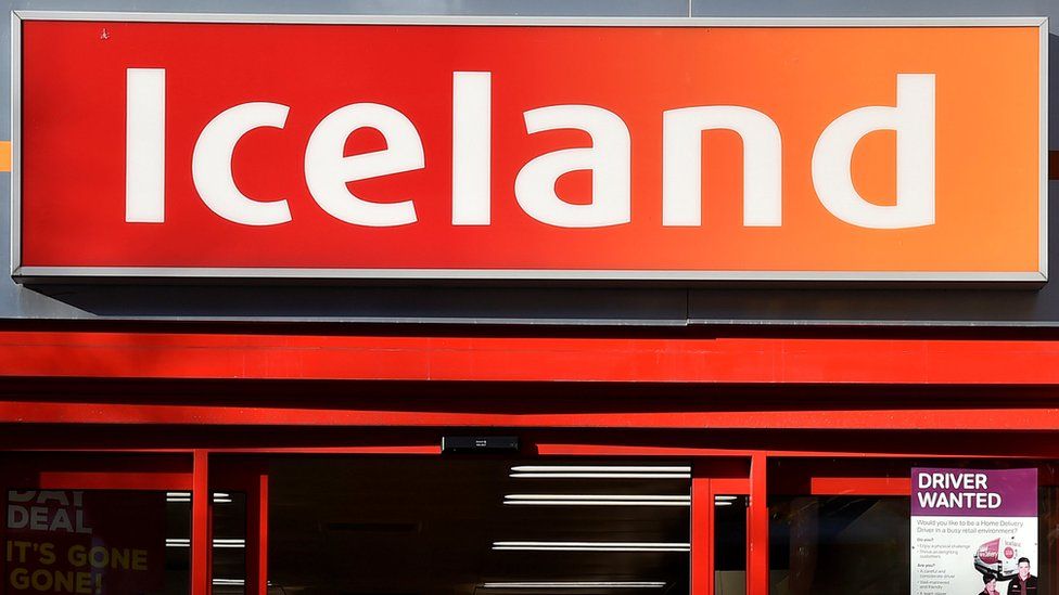 Iceland generic store sign