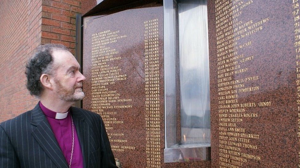Bishop James Jones at Liverpool Hillsborough memorial