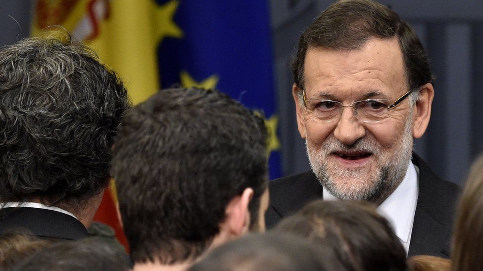Spanish PM Mariano Rajoy at a news conference on 11 November 2015