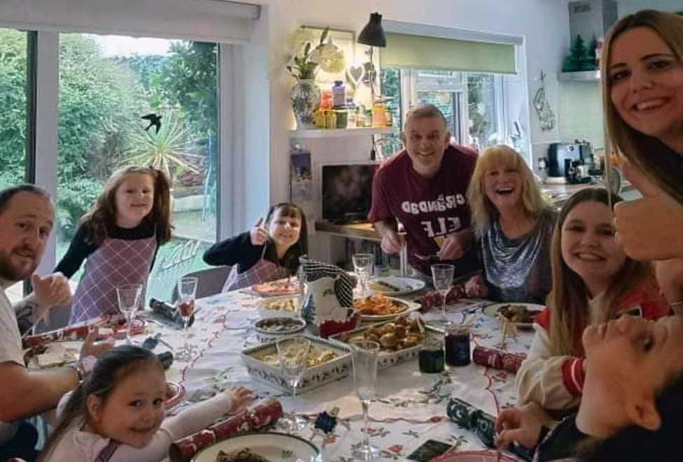 Caroline's family on Christmas day
