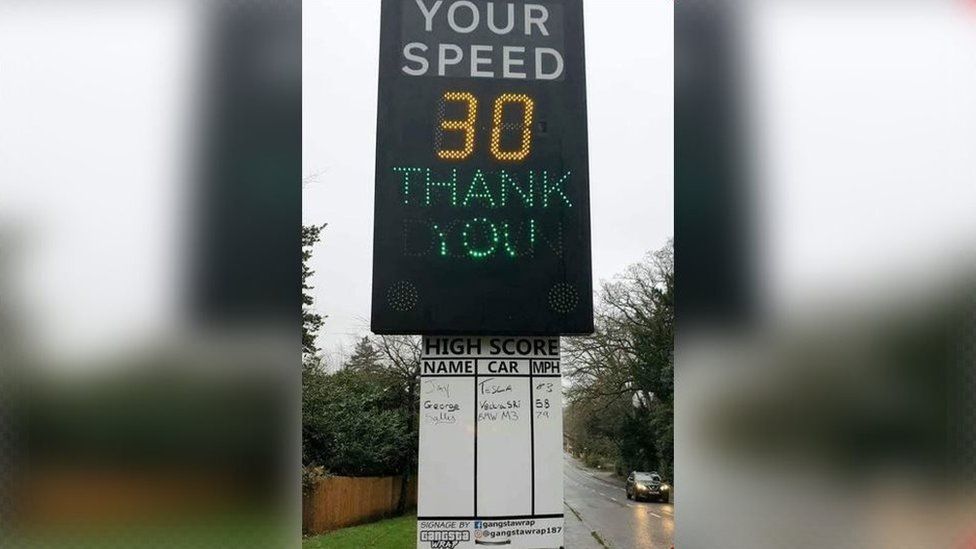 'Scoreboards' added to speed indicators in Poole and Corfe Mullen BBC
