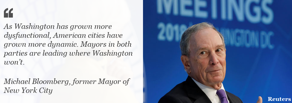 Quote from Michael Bloomberg on strength of US cities