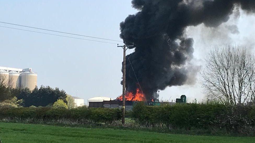 Metal fire in Newark