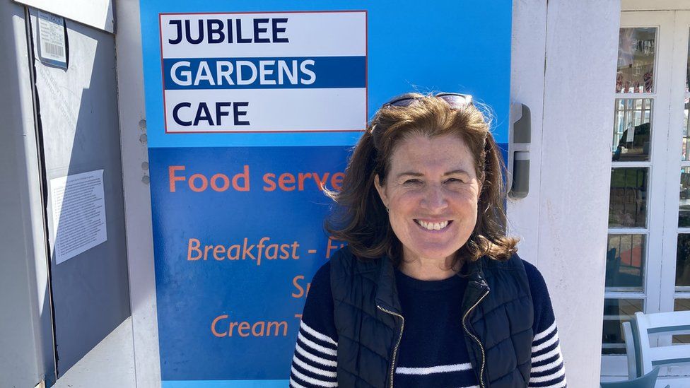 Melanie Rose-Gale outside Jubilee Gardens Cafe