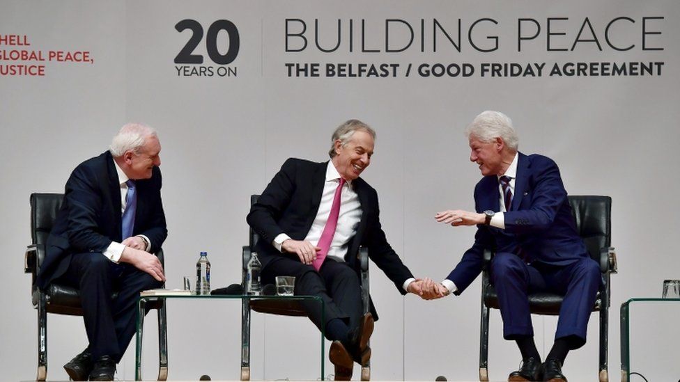 Bertie Ahern, Tony Blair, Bill Clinton